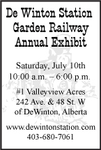 DeWinton Station Garden Railway Annual Exhibit